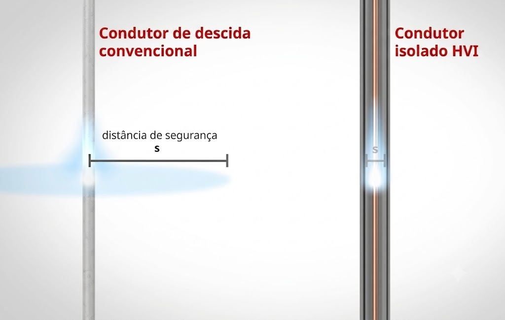 Sistema HVI: proteção isolada conforme a NBR 5419:2026